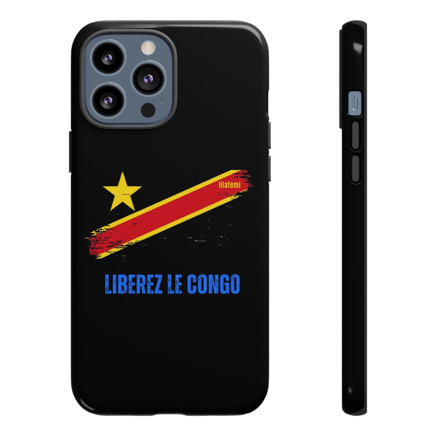 Coque de téléphone – Design "Libérer le Congo" (Compatible avec iPhone, Samsung, Google Pixel)