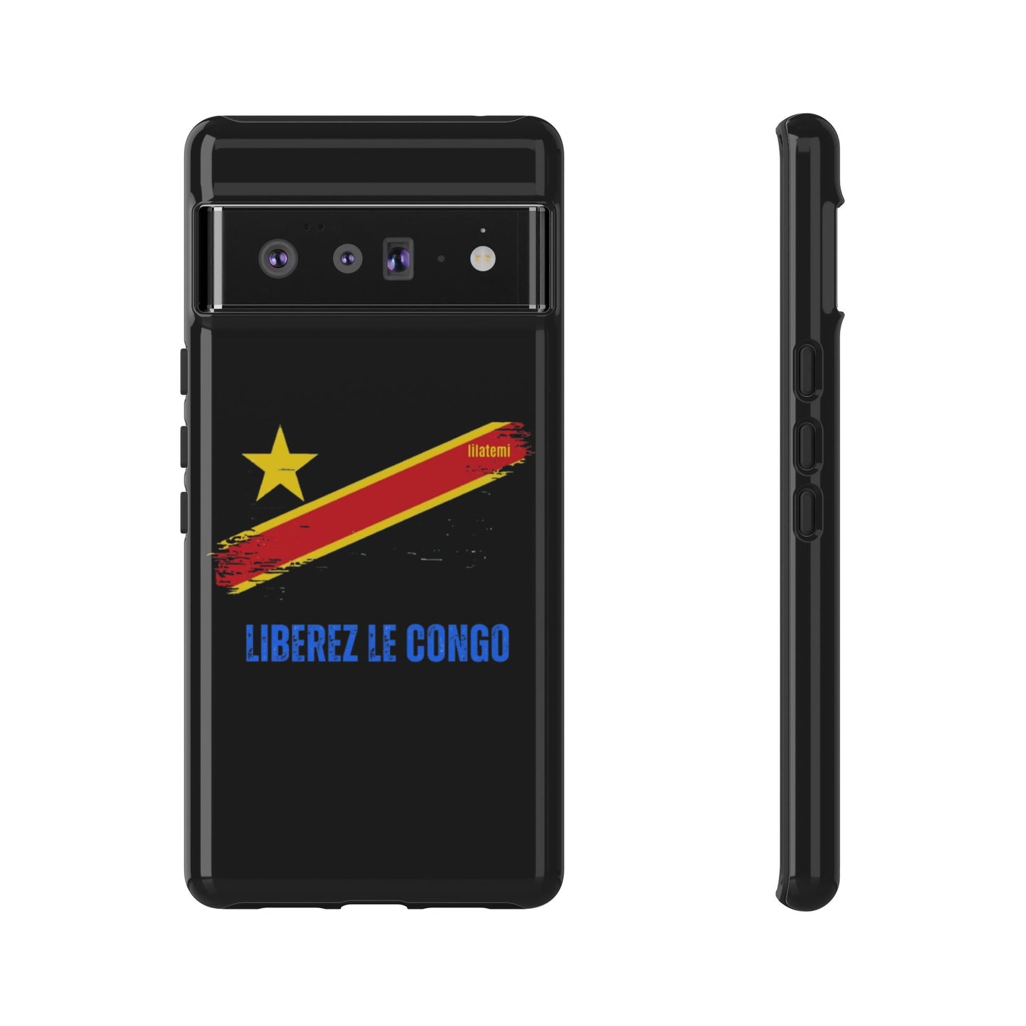 Coque de téléphone – Design "Libérer le Congo" (Compatible avec iPhone, Samsung, Google Pixel)
