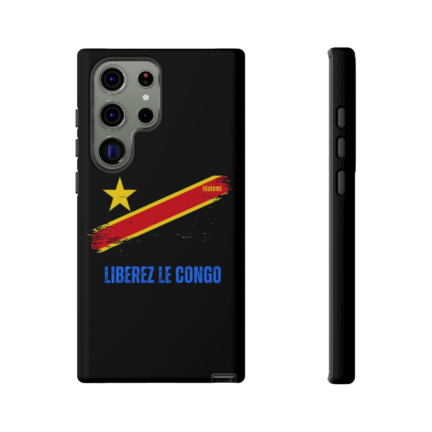 Coque de téléphone – Design "Libérer le Congo" (Compatible avec iPhone, Samsung, Google Pixel)