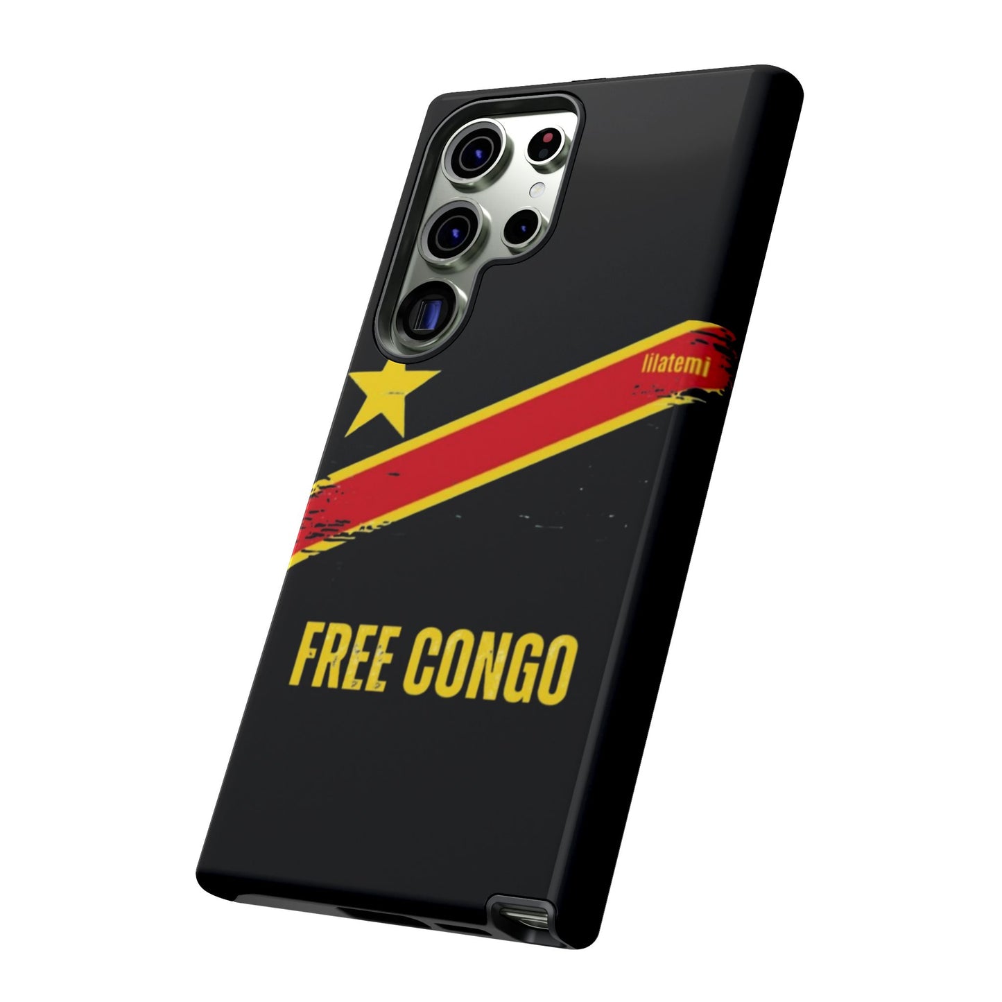 Coque de téléphone – Design "FREE CONGO" (Compatible avec iPhone, Samsung, Google Pixel)