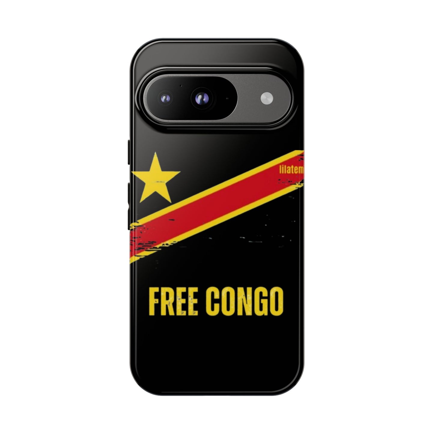 Coque de téléphone – Design "FREE CONGO" (Compatible avec iPhone, Samsung, Google Pixel)
