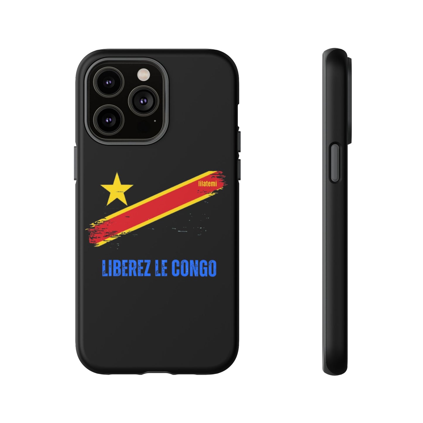 Coque de téléphone – Design "Libérer le Congo" (Compatible avec iPhone, Samsung, Google Pixel)