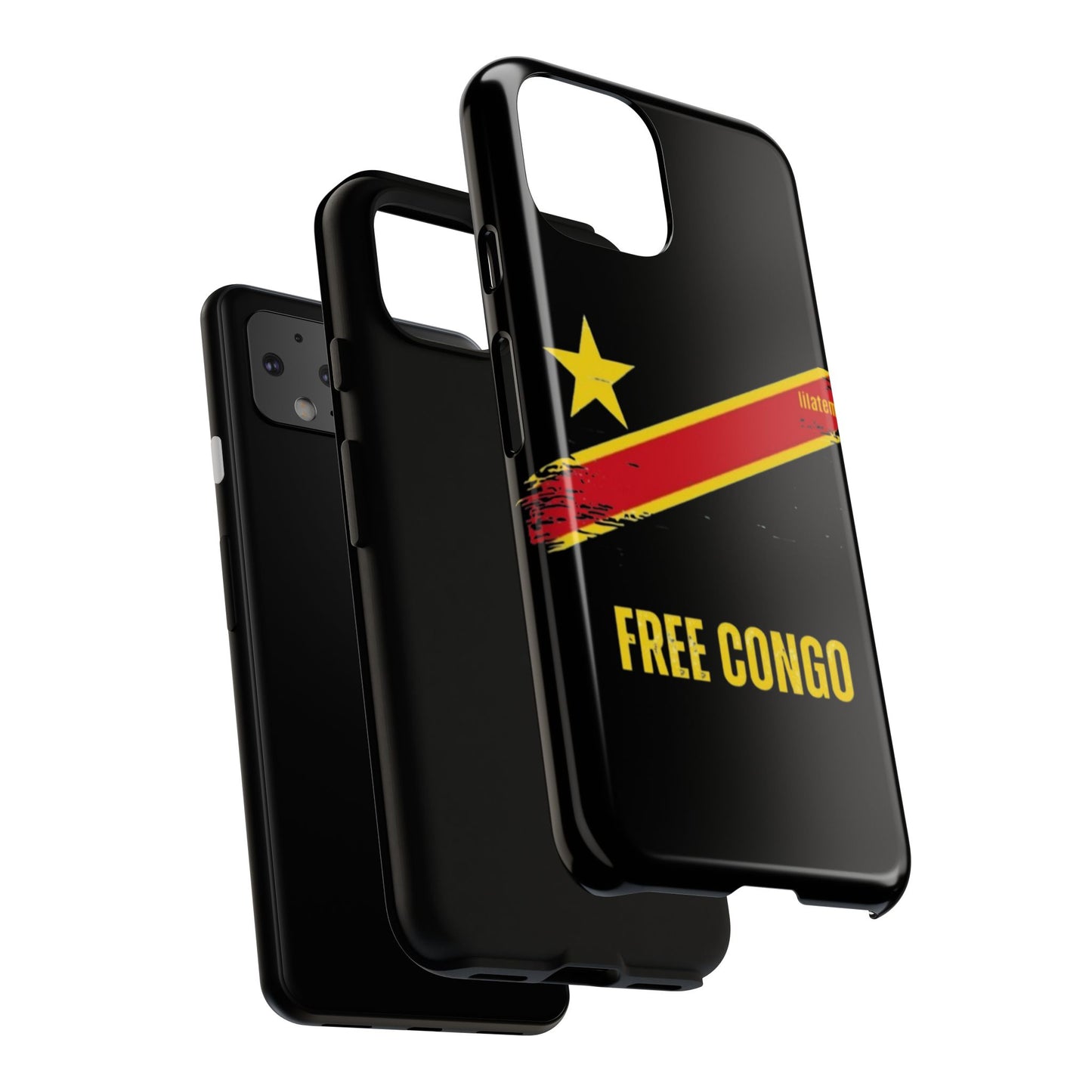 Coque de téléphone – Design "FREE CONGO" (Compatible avec iPhone, Samsung, Google Pixel)