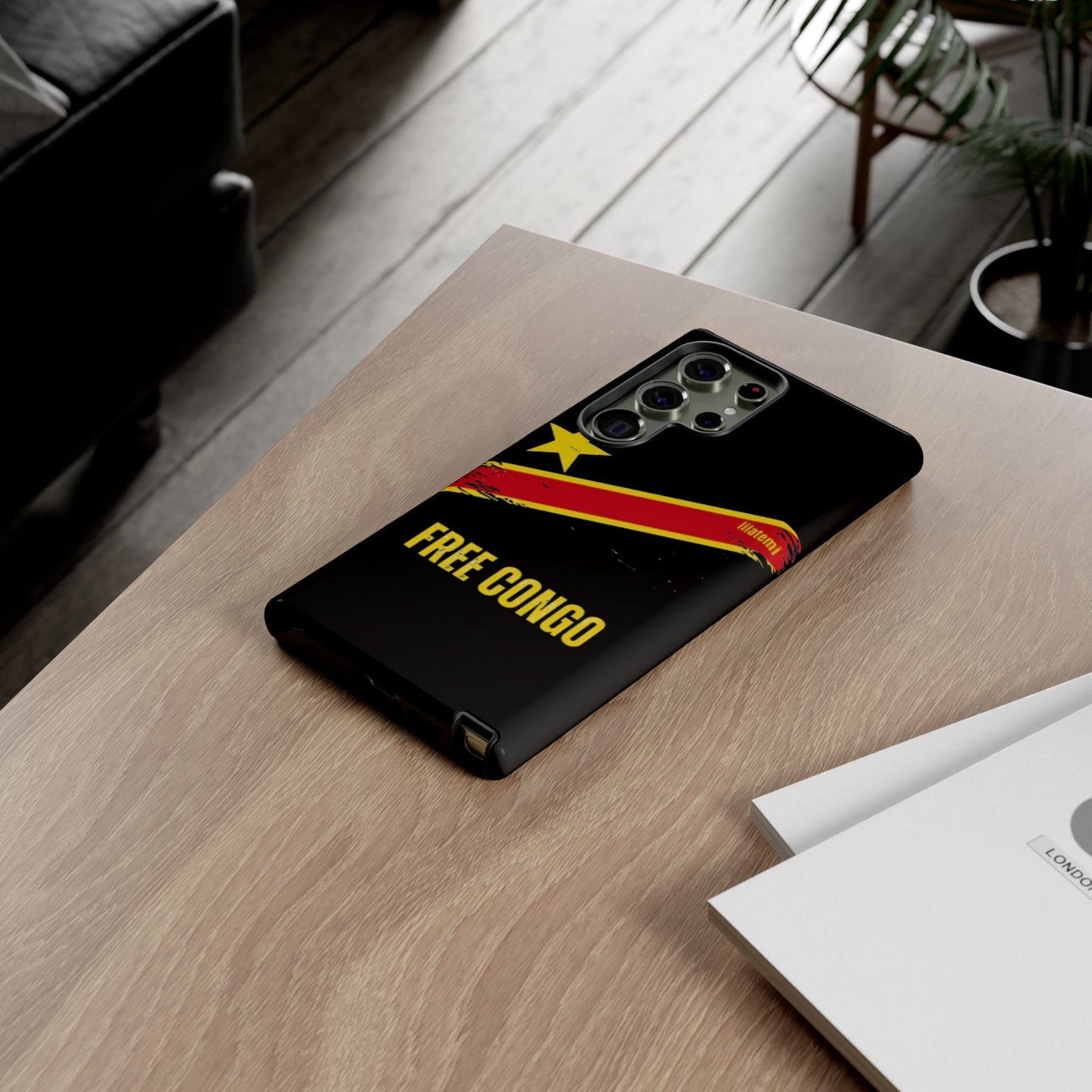 Coque de téléphone – Design "FREE CONGO" (Compatible avec iPhone, Samsung, Google Pixel)