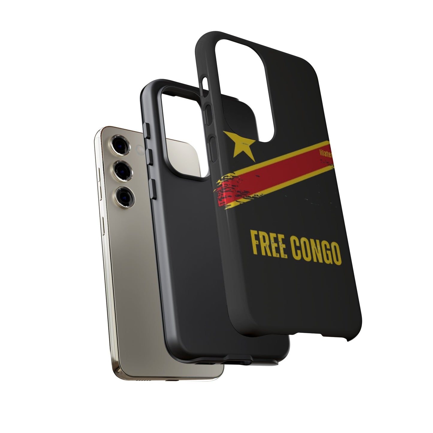 Coque de téléphone – Design "FREE CONGO" (Compatible avec iPhone, Samsung, Google Pixel)