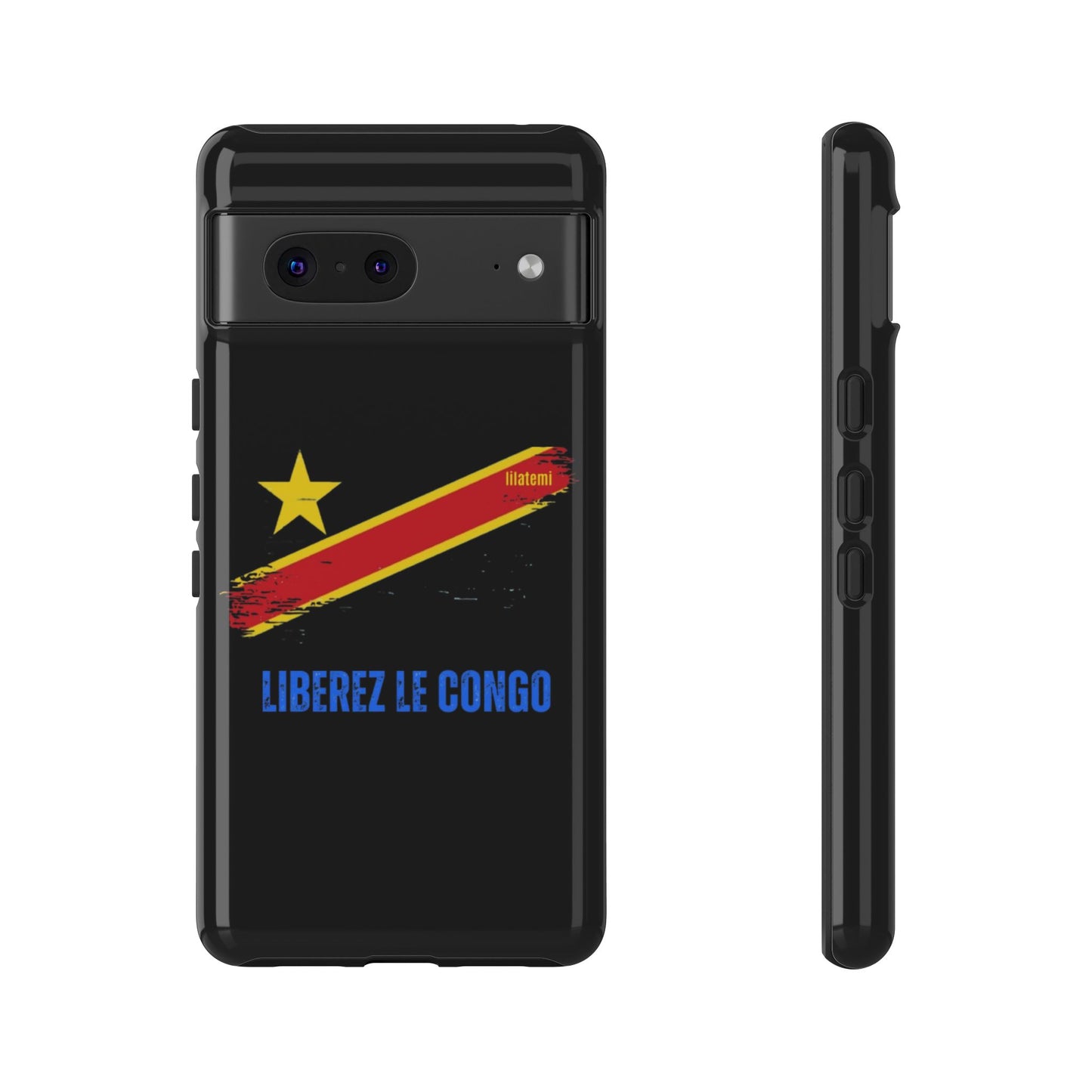 Coque de téléphone – Design "Libérer le Congo" (Compatible avec iPhone, Samsung, Google Pixel)