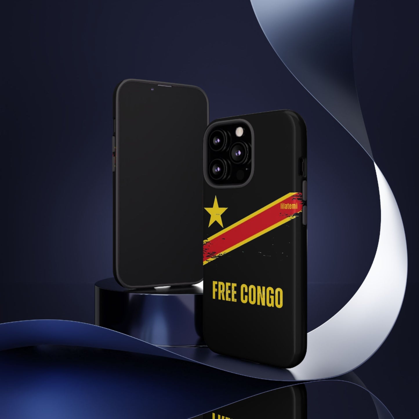 Coque de téléphone – Design "FREE CONGO" (Compatible avec iPhone, Samsung, Google Pixel)