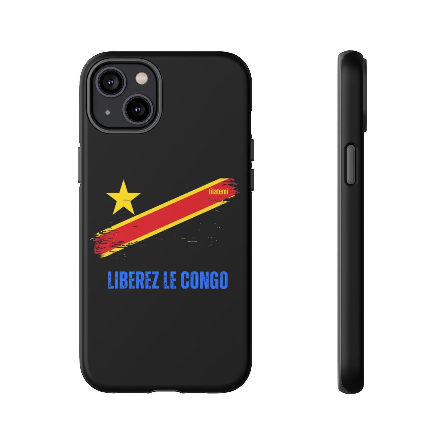 Coque de téléphone – Design "Libérer le Congo" (Compatible avec iPhone, Samsung, Google Pixel)