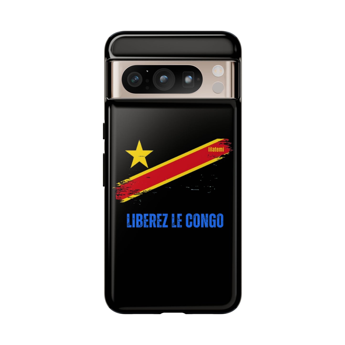 Coque de téléphone – Design "Libérer le Congo" (Compatible avec iPhone, Samsung, Google Pixel)