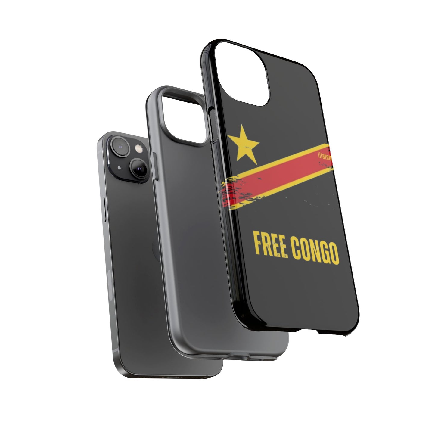 Coque de téléphone – Design "FREE CONGO" (Compatible avec iPhone, Samsung, Google Pixel)
