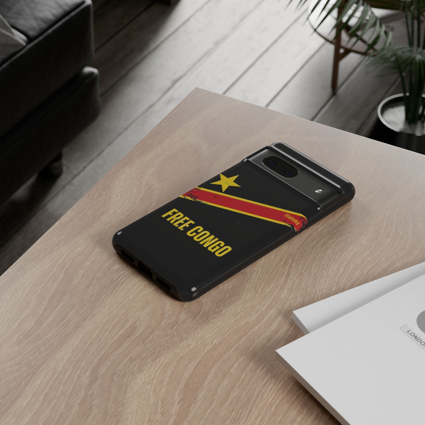 Coque de téléphone – Design "FREE CONGO" (Compatible avec iPhone, Samsung, Google Pixel)