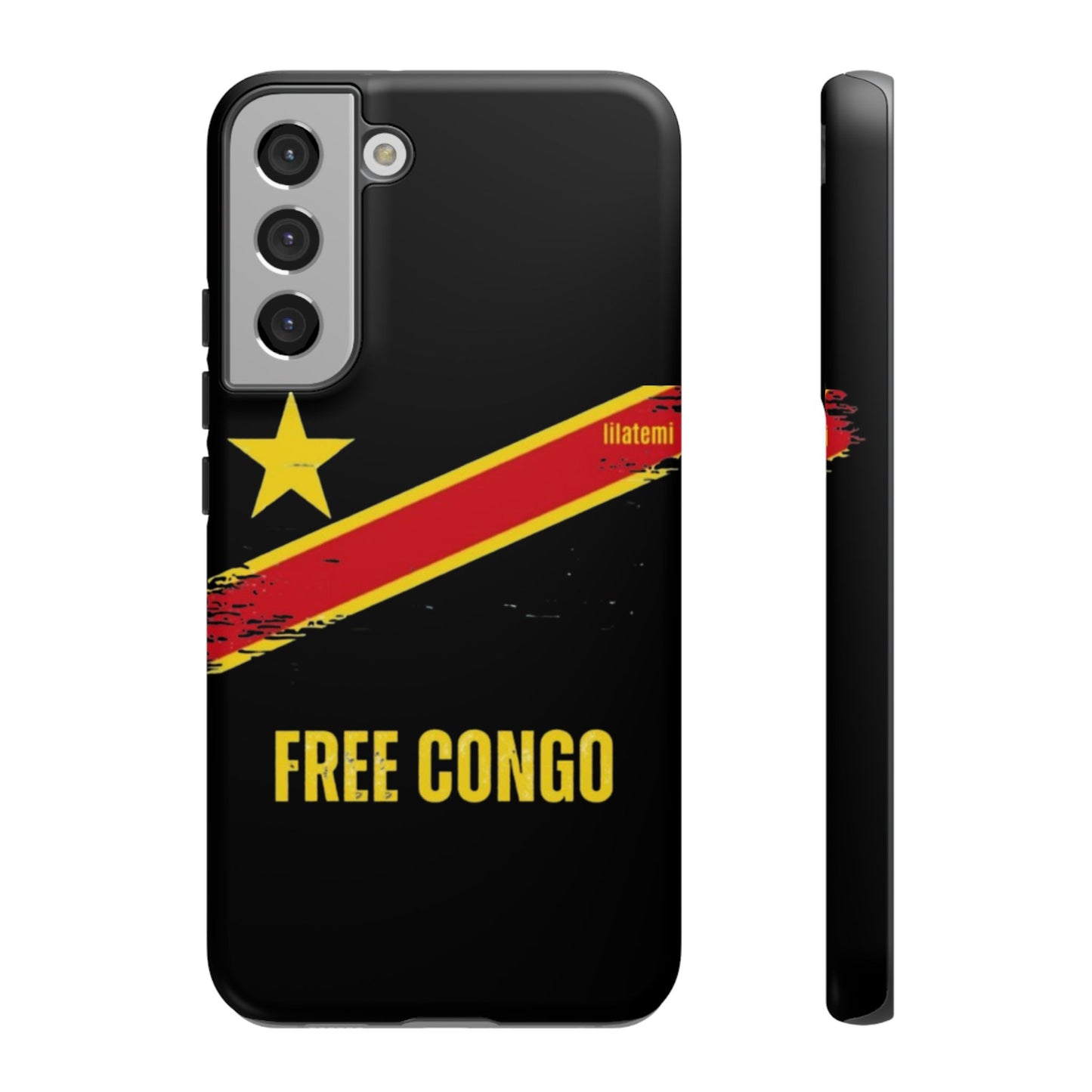Coque de téléphone – Design "FREE CONGO" (Compatible avec iPhone, Samsung, Google Pixel)