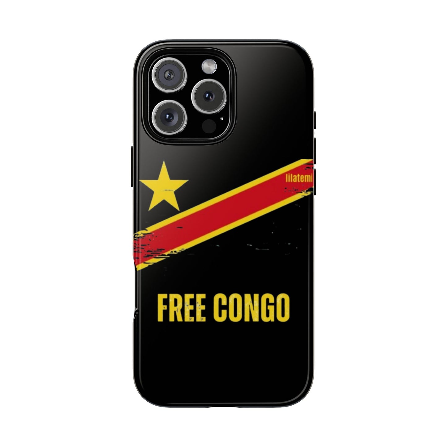 Coque de téléphone – Design "FREE CONGO" (Compatible avec iPhone, Samsung, Google Pixel)
