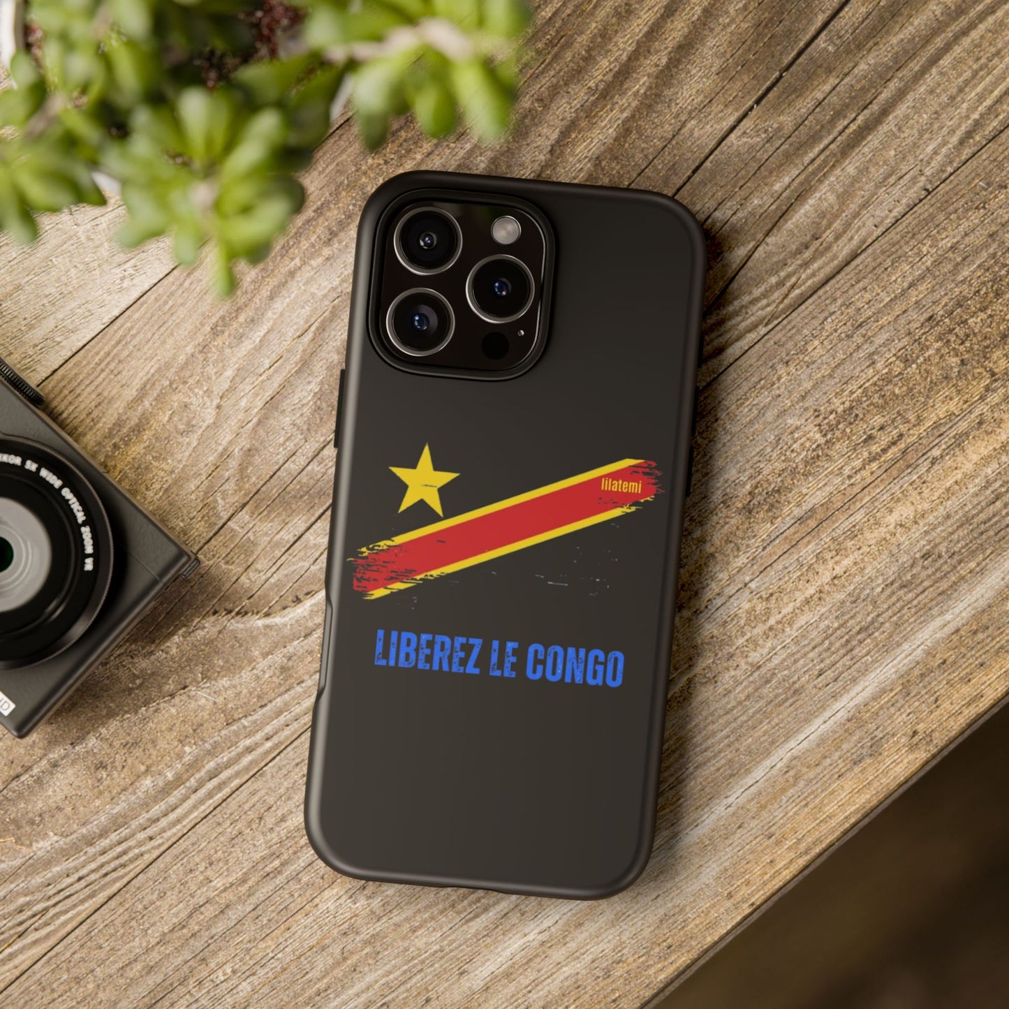 Coque de téléphone – Design "Libérer le Congo" (Compatible avec iPhone, Samsung, Google Pixel)