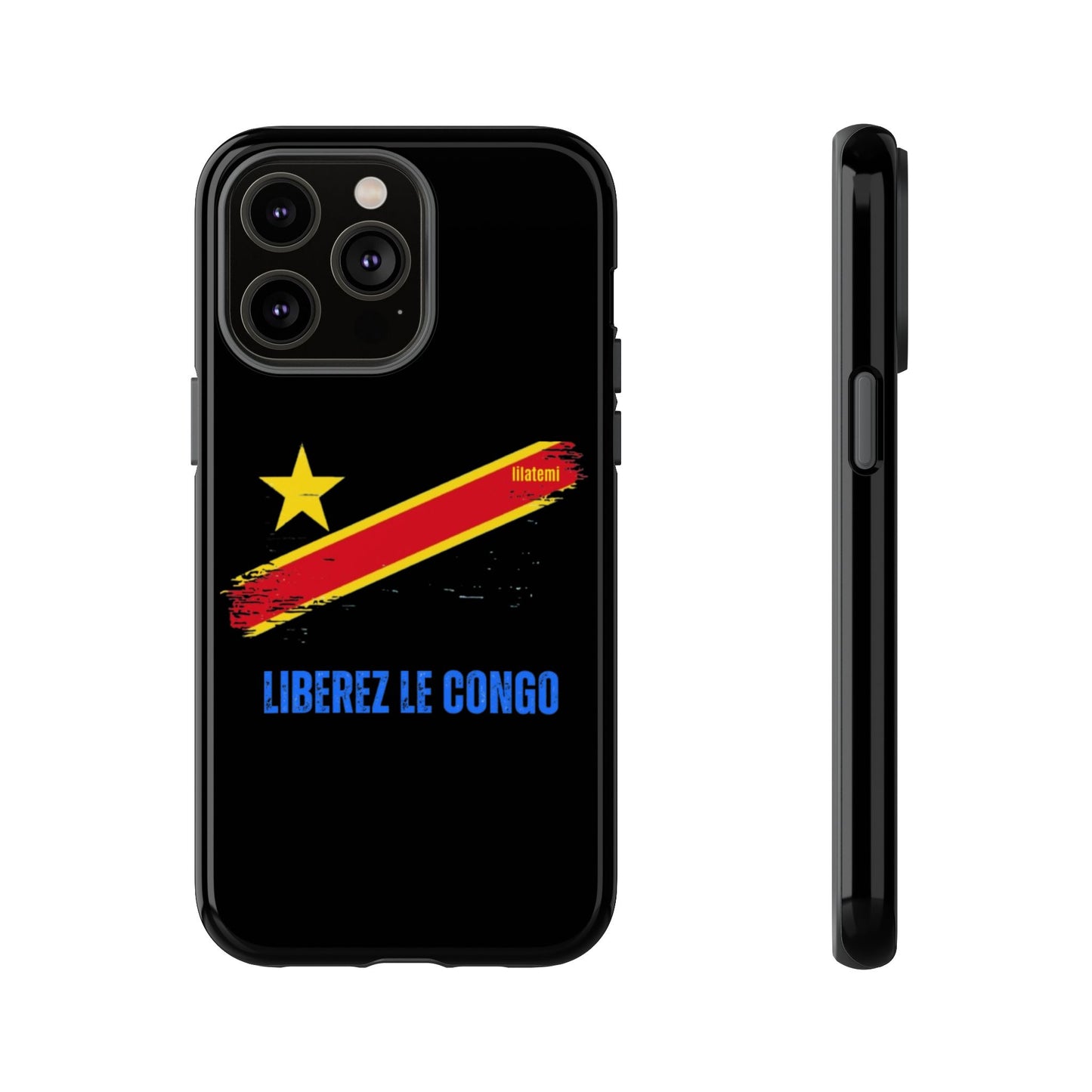 Coque de téléphone – Design "Libérer le Congo" (Compatible avec iPhone, Samsung, Google Pixel)