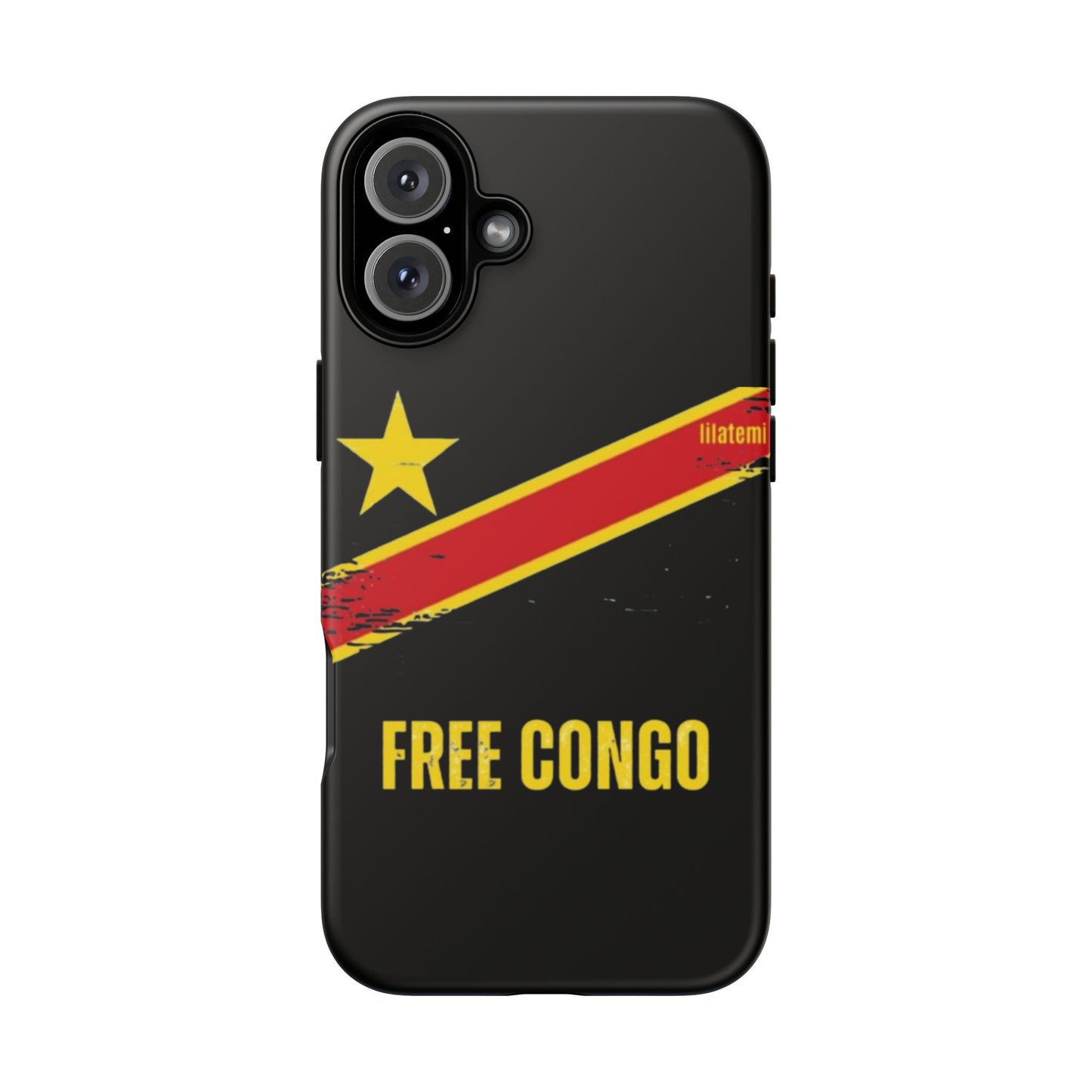 Coque de téléphone – Design "FREE CONGO" (Compatible avec iPhone, Samsung, Google Pixel)