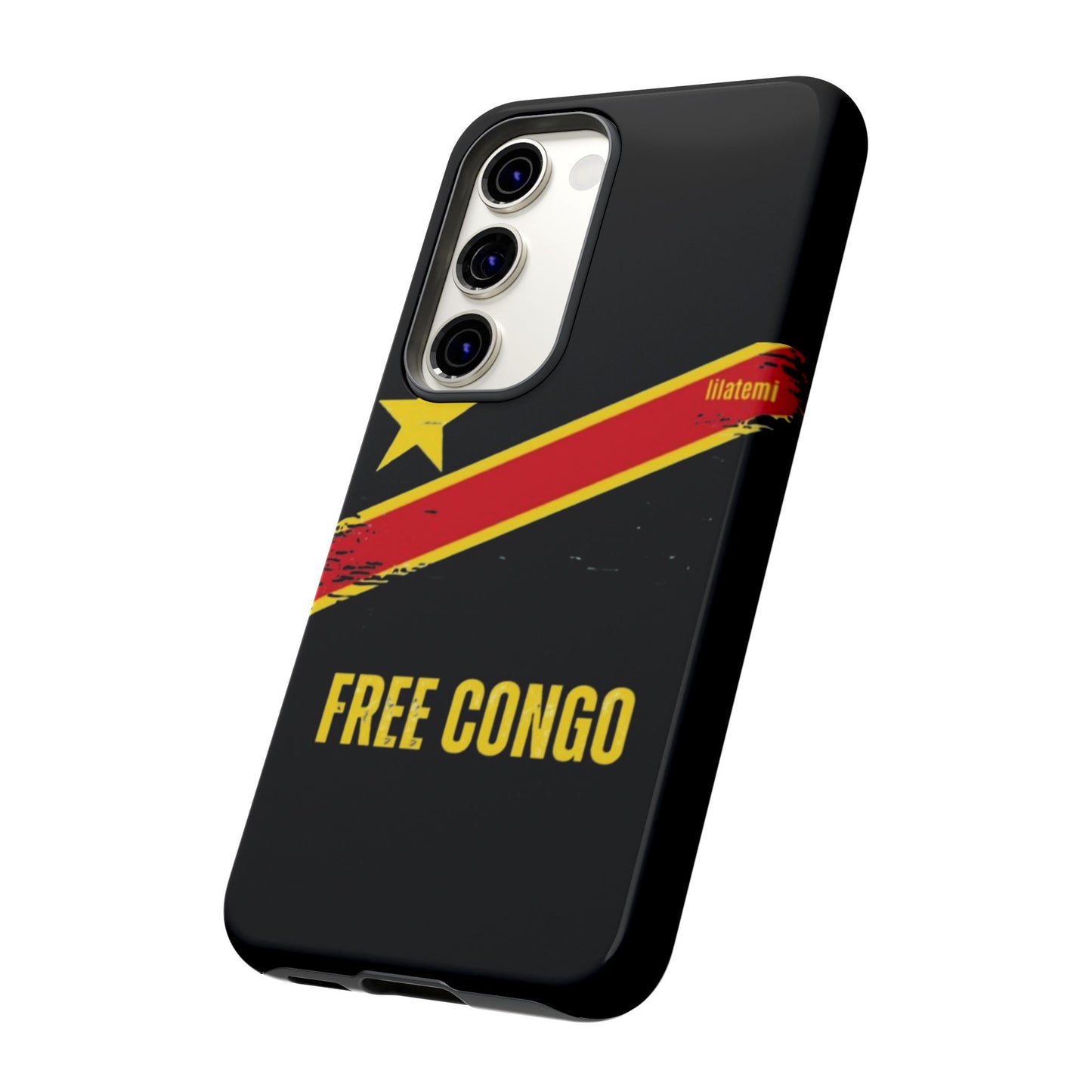 Coque de téléphone – Design "FREE CONGO" (Compatible avec iPhone, Samsung, Google Pixel)