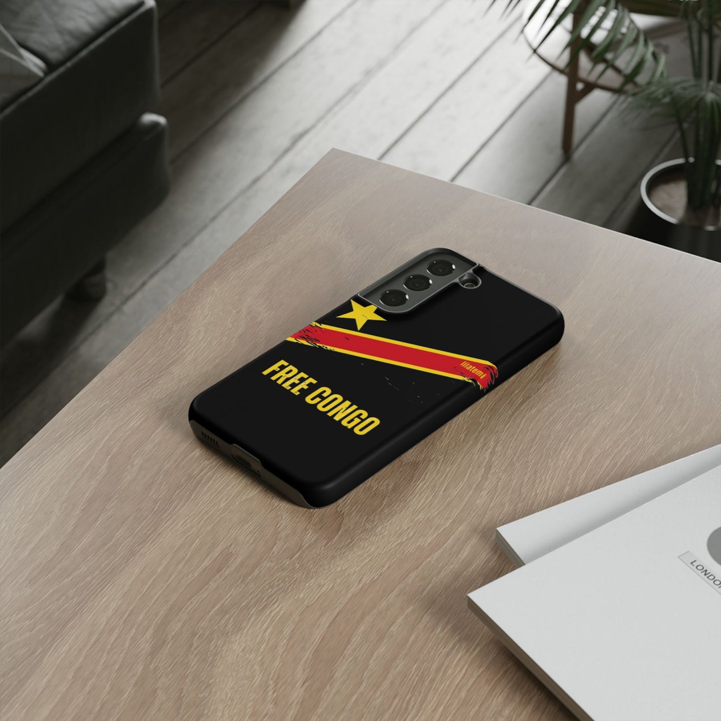 Coque de téléphone – Design "FREE CONGO" (Compatible avec iPhone, Samsung, Google Pixel)