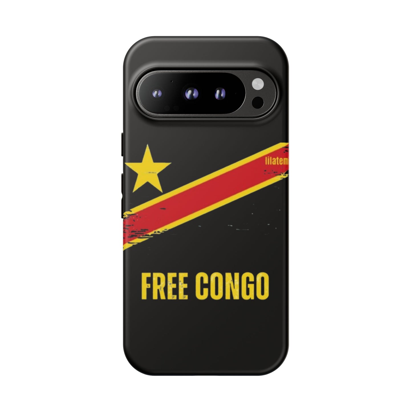 Coque de téléphone – Design "FREE CONGO" (Compatible avec iPhone, Samsung, Google Pixel)