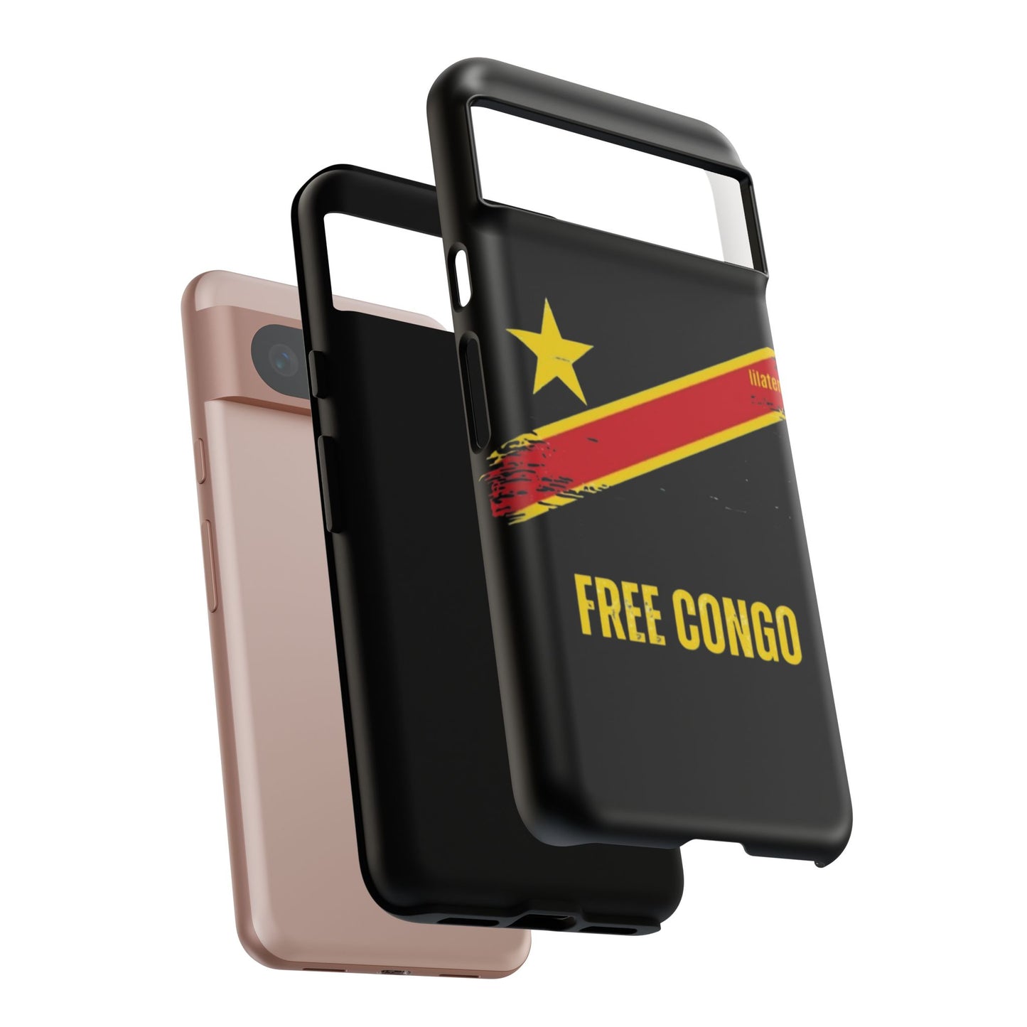 Coque de téléphone – Design "FREE CONGO" (Compatible avec iPhone, Samsung, Google Pixel)