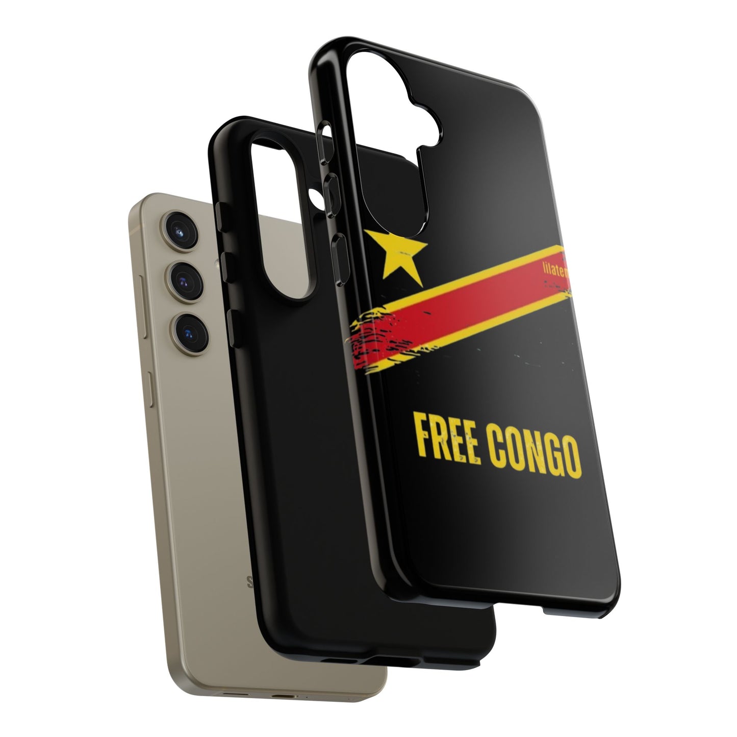 Coque de téléphone – Design "FREE CONGO" (Compatible avec iPhone, Samsung, Google Pixel)