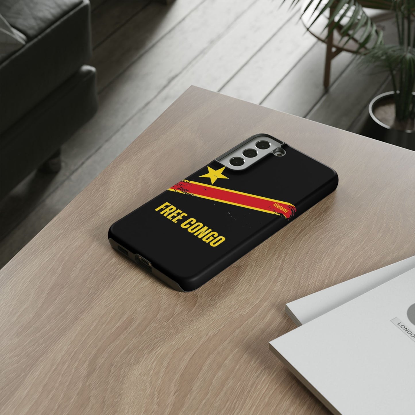 Coque de téléphone – Design "FREE CONGO" (Compatible avec iPhone, Samsung, Google Pixel)