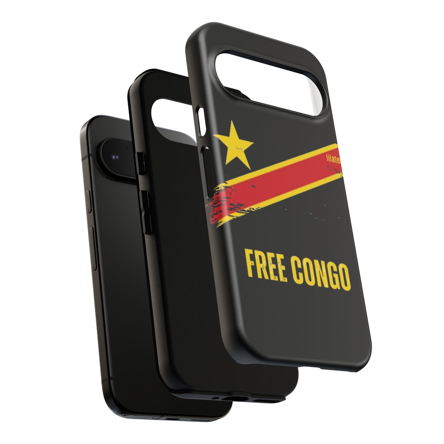 Coque de téléphone – Design "FREE CONGO" (Compatible avec iPhone, Samsung, Google Pixel)