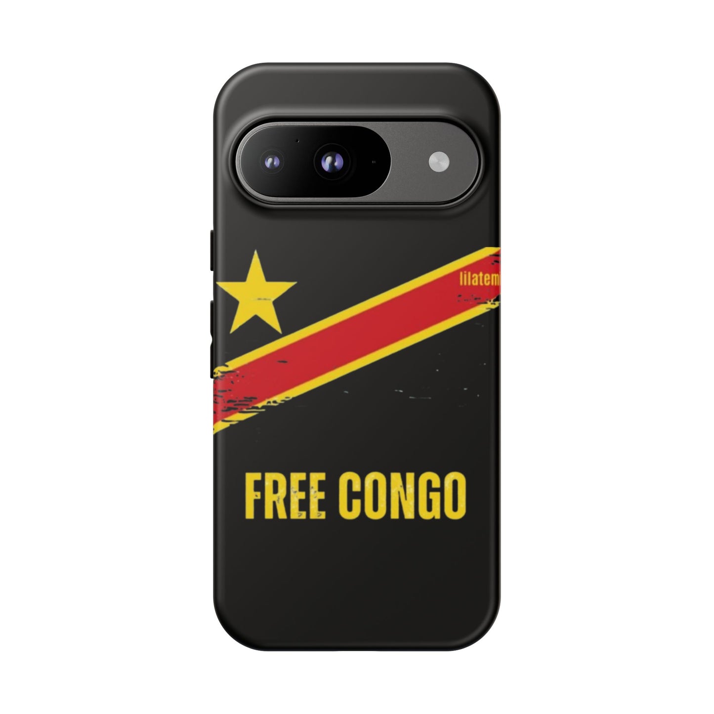 Coque de téléphone – Design "FREE CONGO" (Compatible avec iPhone, Samsung, Google Pixel)