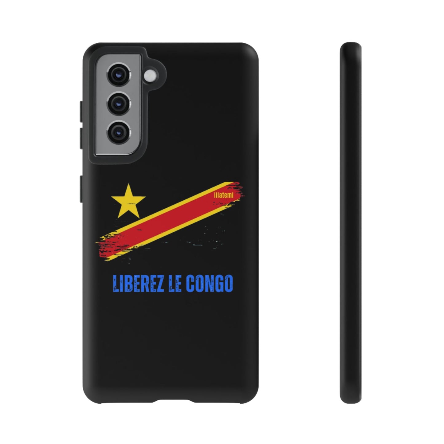 Coque de téléphone – Design "Libérer le Congo" (Compatible avec iPhone, Samsung, Google Pixel)