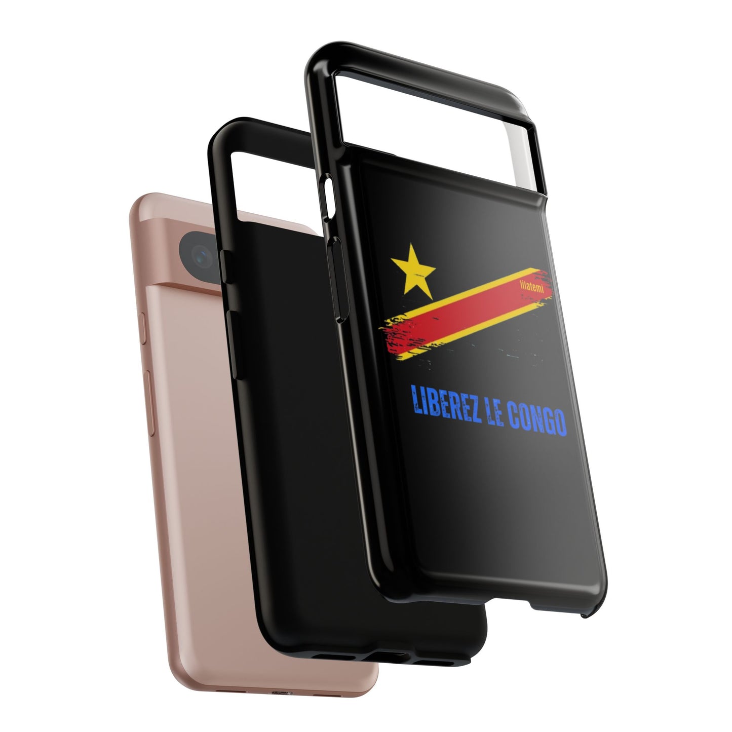 Coque de téléphone – Design "Libérer le Congo" (Compatible avec iPhone, Samsung, Google Pixel)