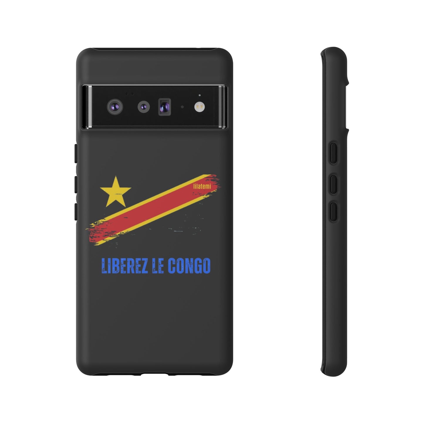Coque de téléphone – Design "Libérer le Congo" (Compatible avec iPhone, Samsung, Google Pixel)