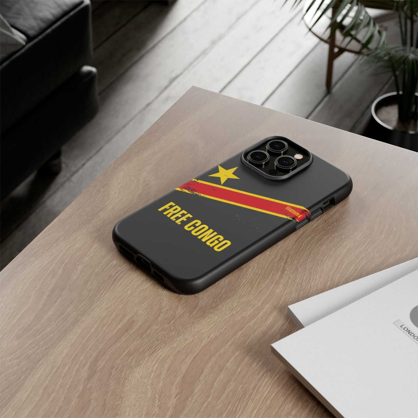 Coque de téléphone – Design "FREE CONGO" (Compatible avec iPhone, Samsung, Google Pixel)