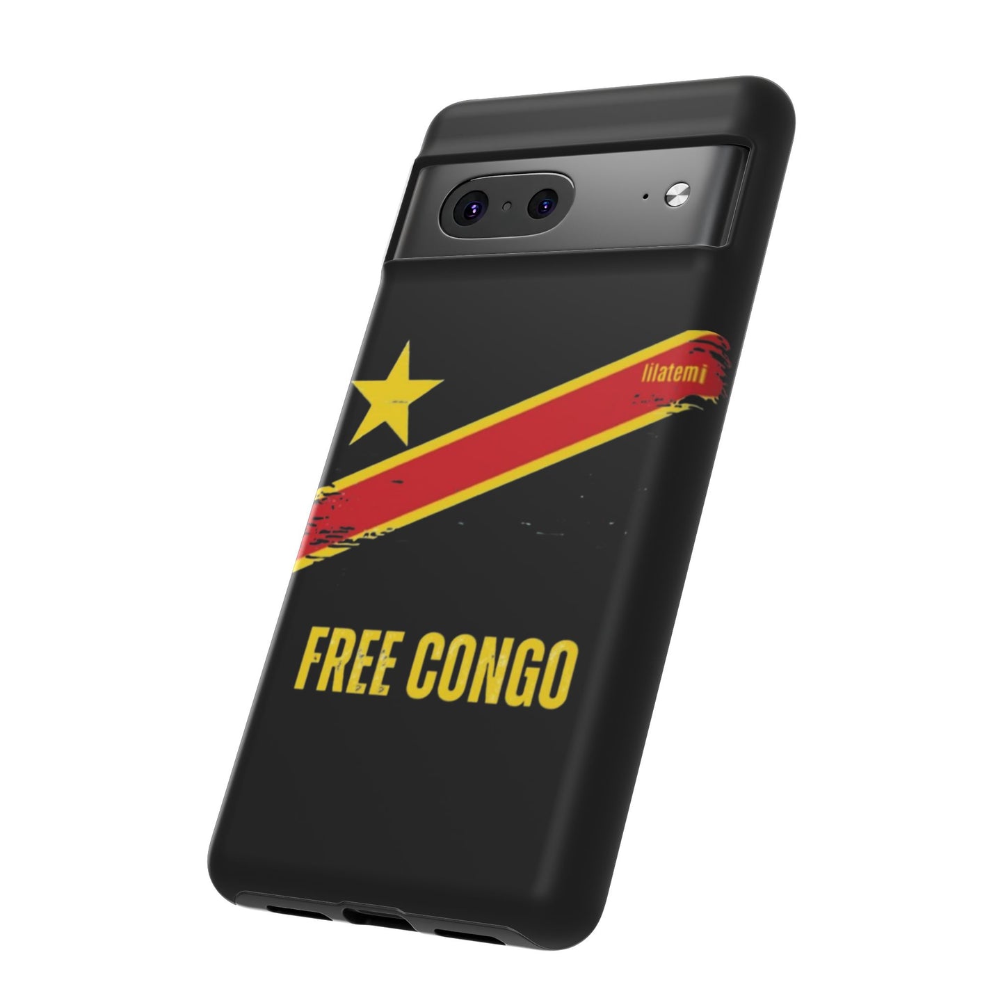 Coque de téléphone – Design "FREE CONGO" (Compatible avec iPhone, Samsung, Google Pixel)