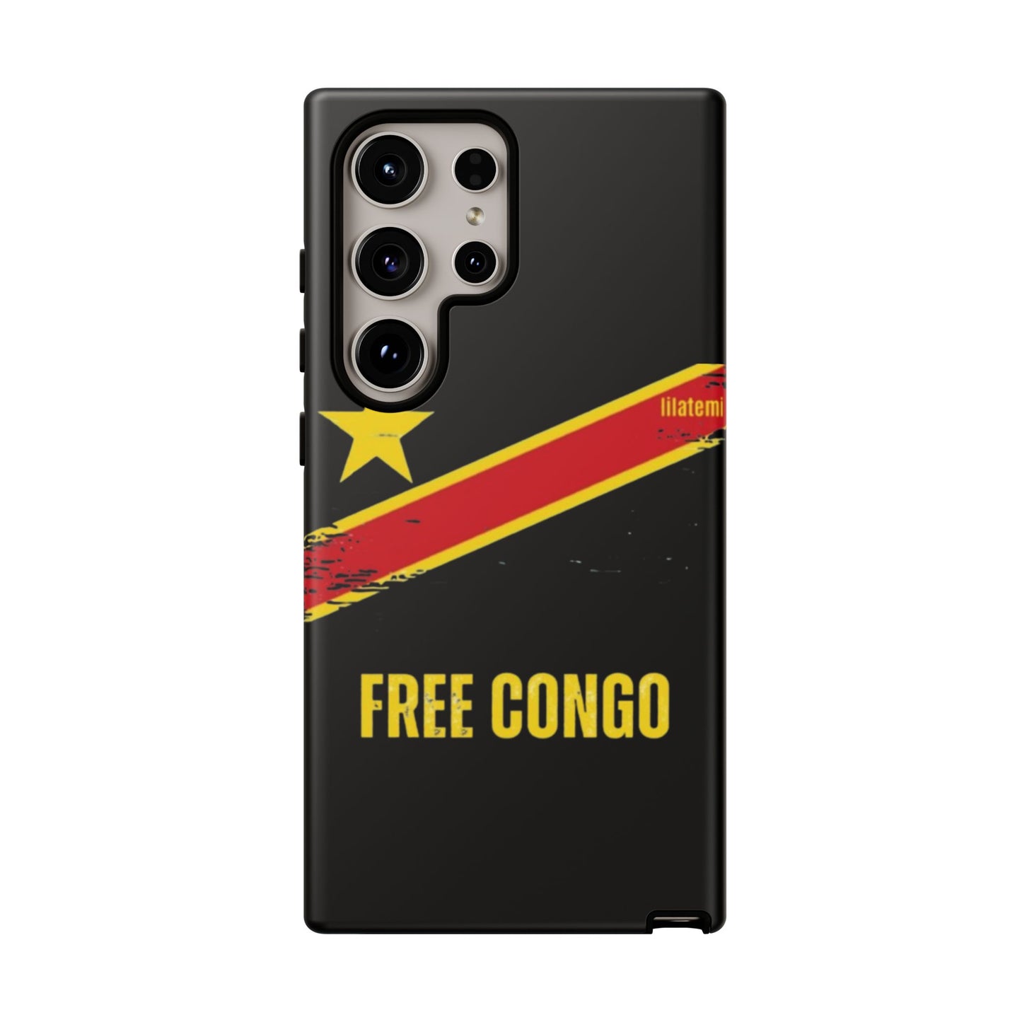 Coque de téléphone – Design "FREE CONGO" (Compatible avec iPhone, Samsung, Google Pixel)