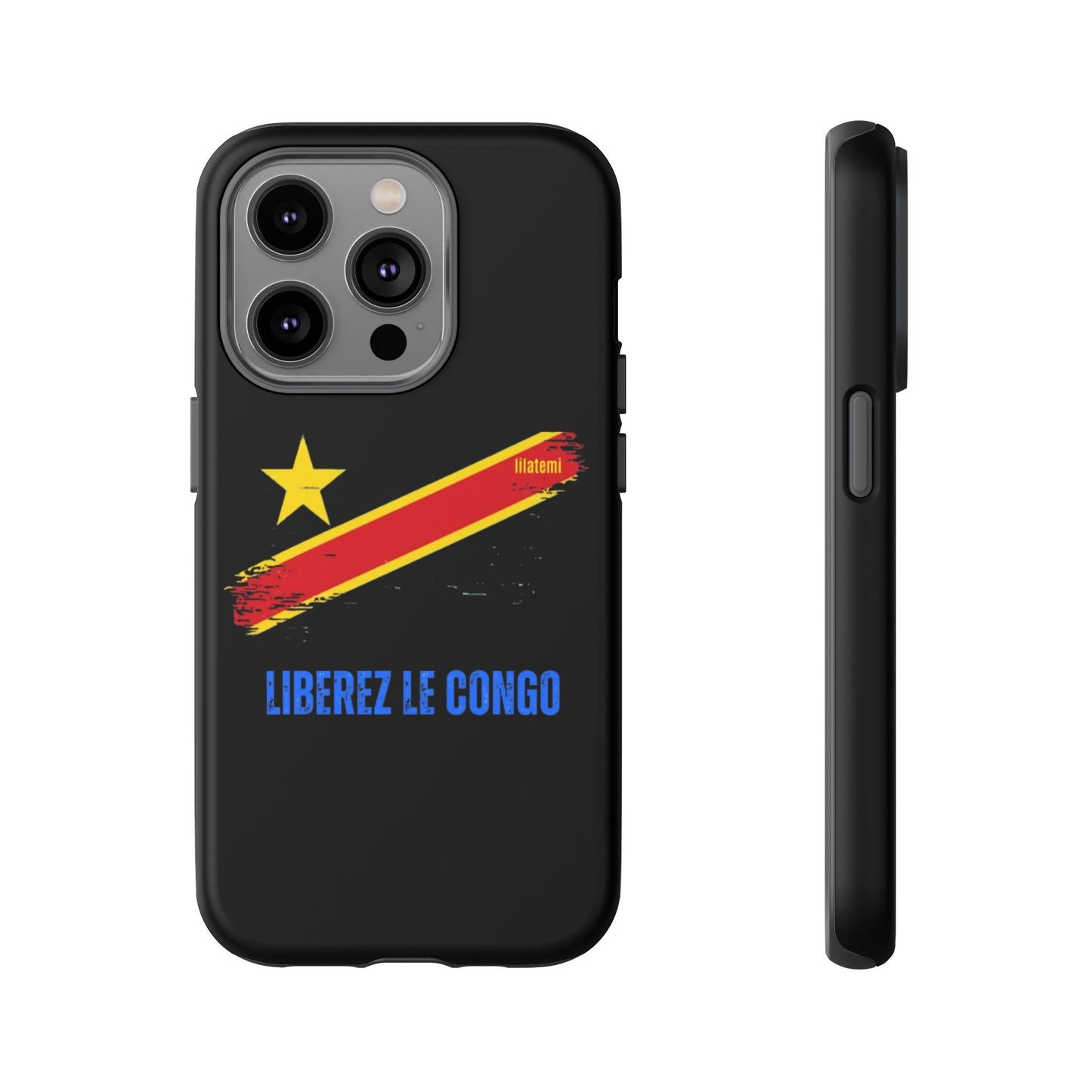 Coque de téléphone – Design "Libérer le Congo" (Compatible avec iPhone, Samsung, Google Pixel)