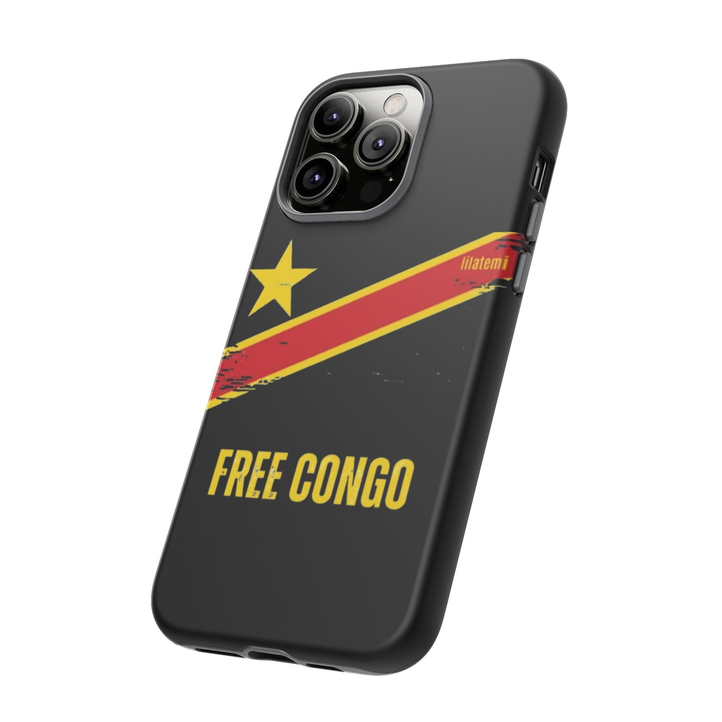 Coque de téléphone – Design "FREE CONGO" (Compatible avec iPhone, Samsung, Google Pixel)