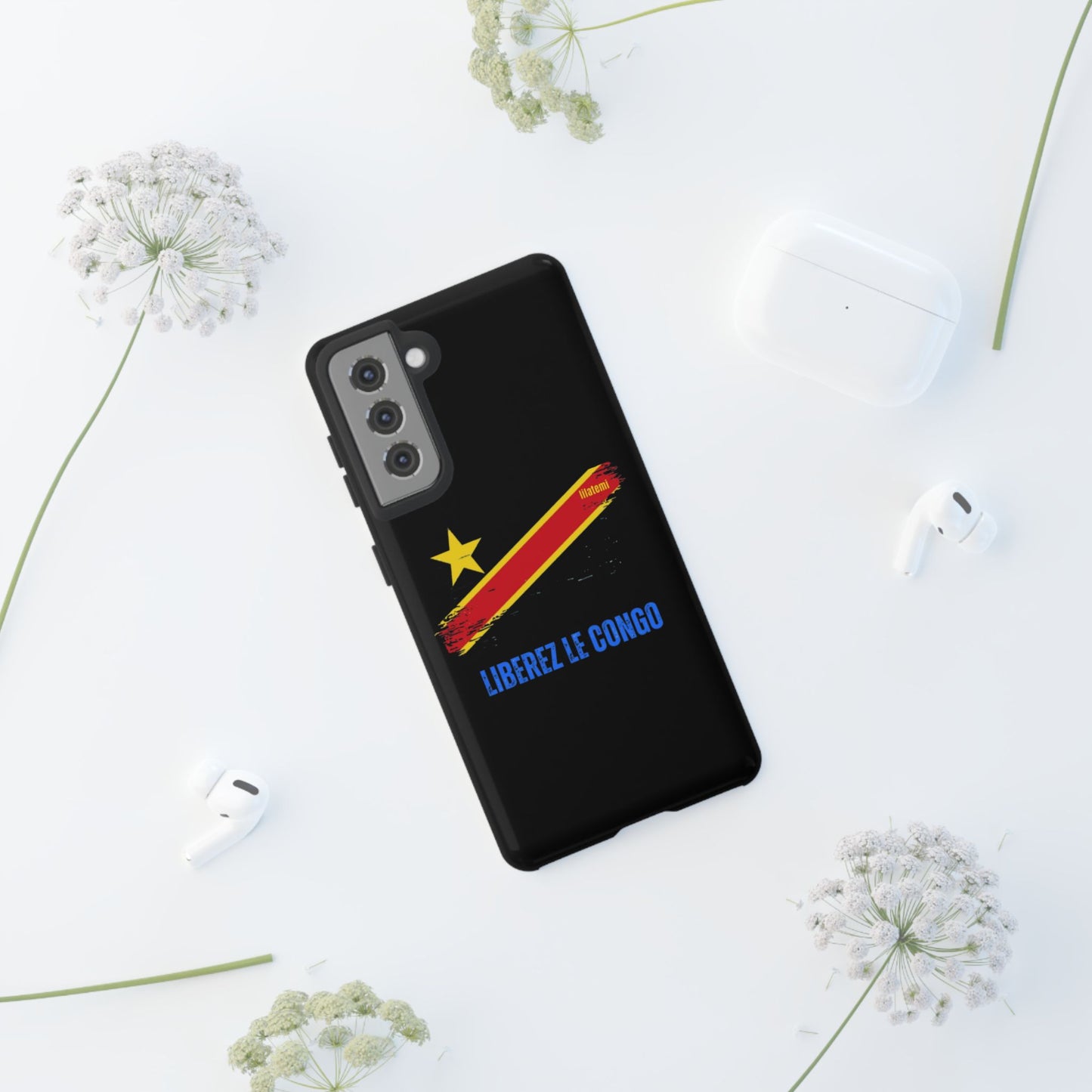 Coque de téléphone – Design "Libérer le Congo" (Compatible avec iPhone, Samsung, Google Pixel)