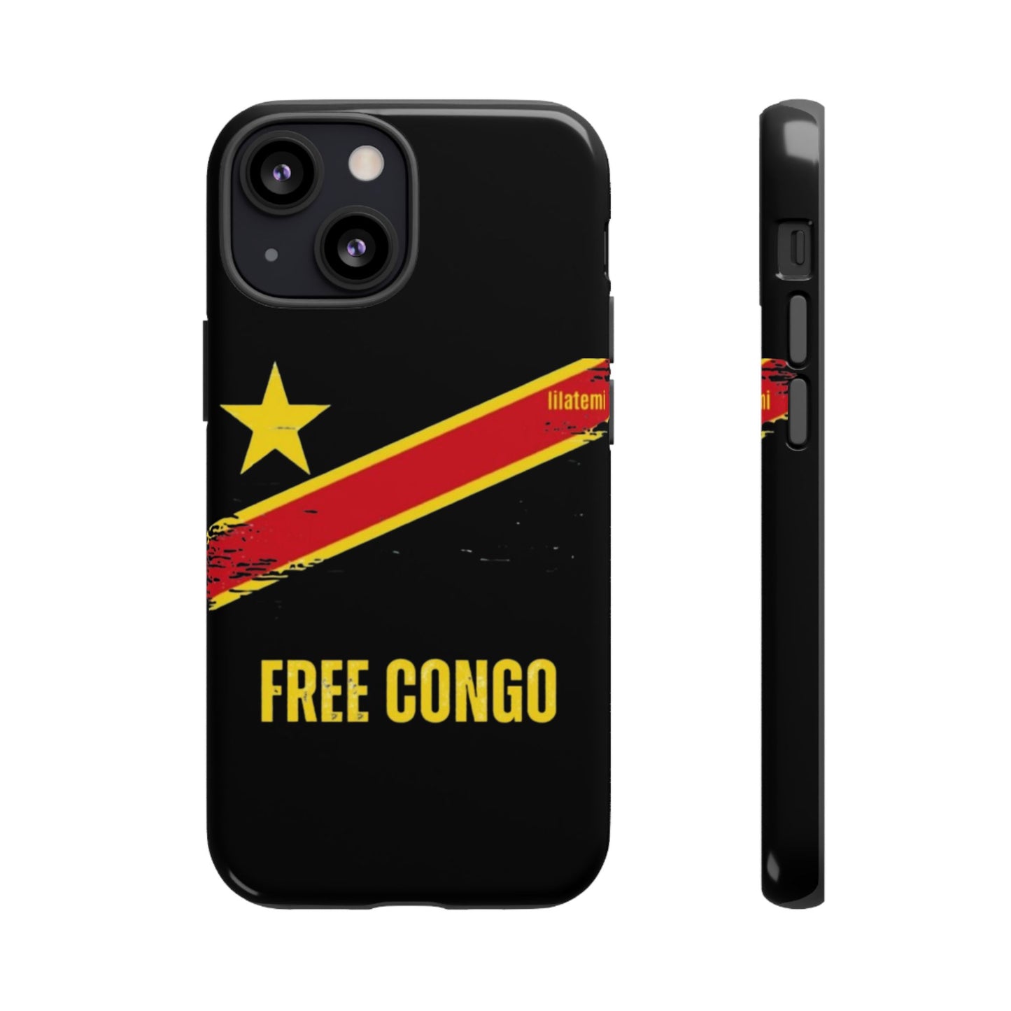 Coque de téléphone – Design "FREE CONGO" (Compatible avec iPhone, Samsung, Google Pixel)