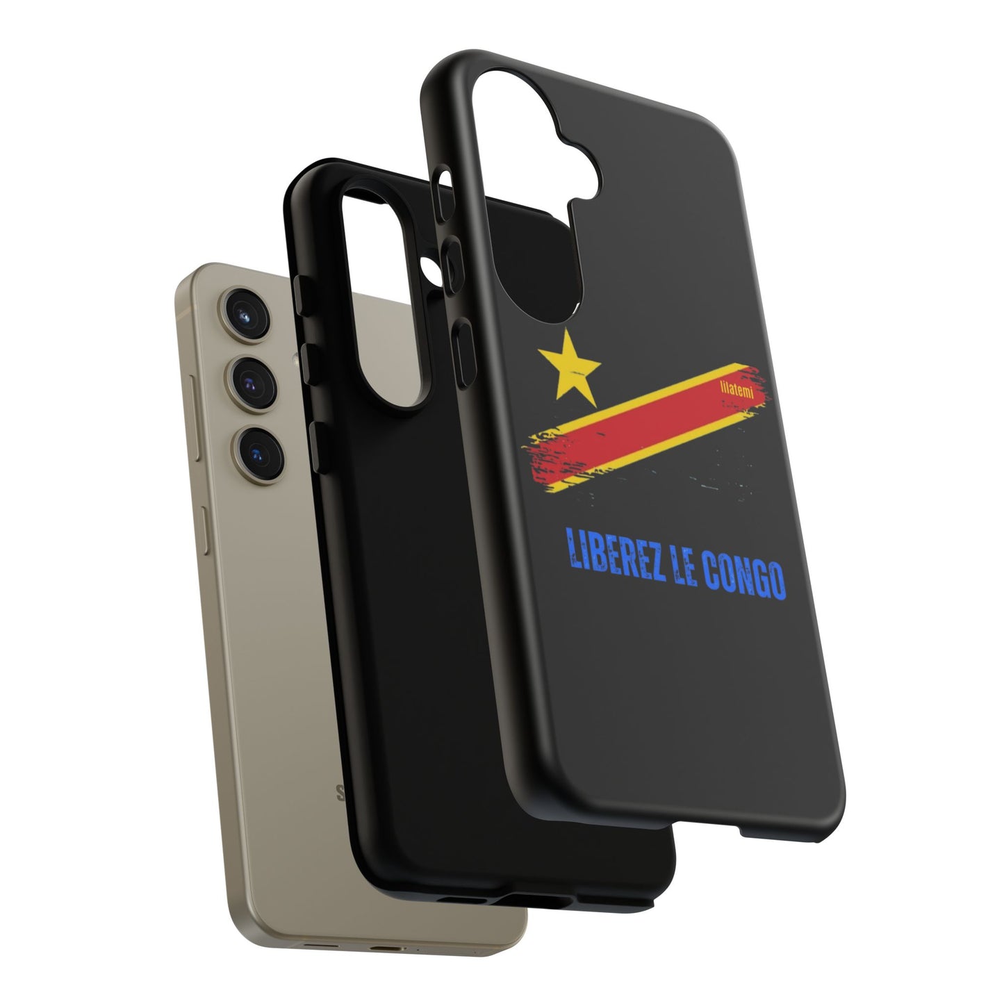 Coque de téléphone – Design "Libérer le Congo" (Compatible avec iPhone, Samsung, Google Pixel)