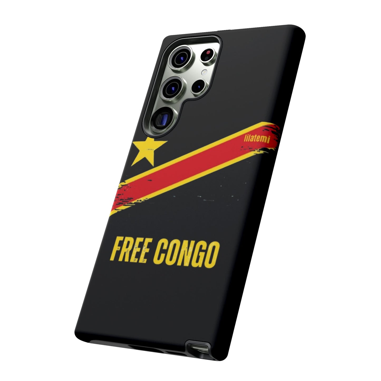 Coque de téléphone – Design "FREE CONGO" (Compatible avec iPhone, Samsung, Google Pixel)