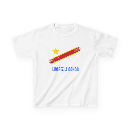 T-shirt Enfant "LIBÉREZ LE CONGO" – Confort et Engagement