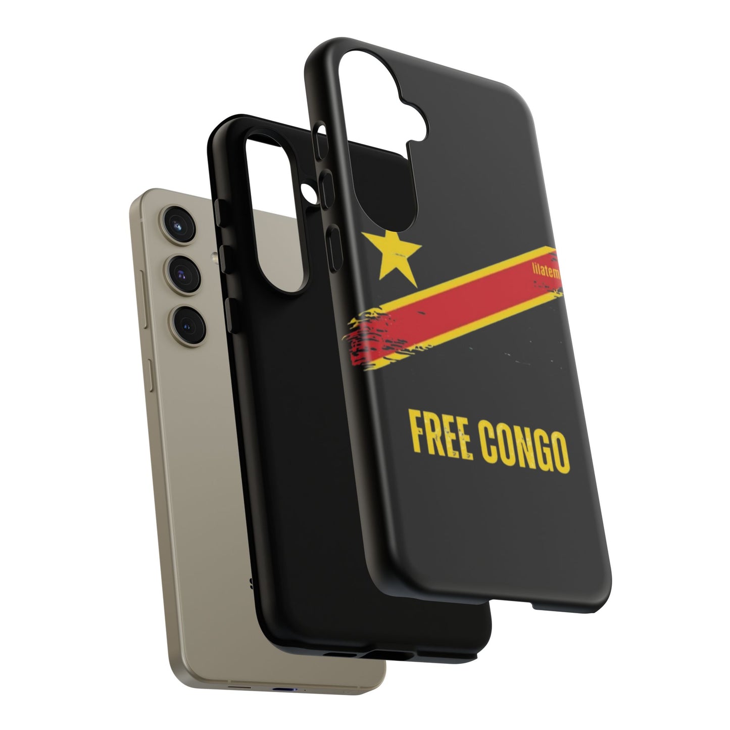 Coque de téléphone – Design "FREE CONGO" (Compatible avec iPhone, Samsung, Google Pixel)