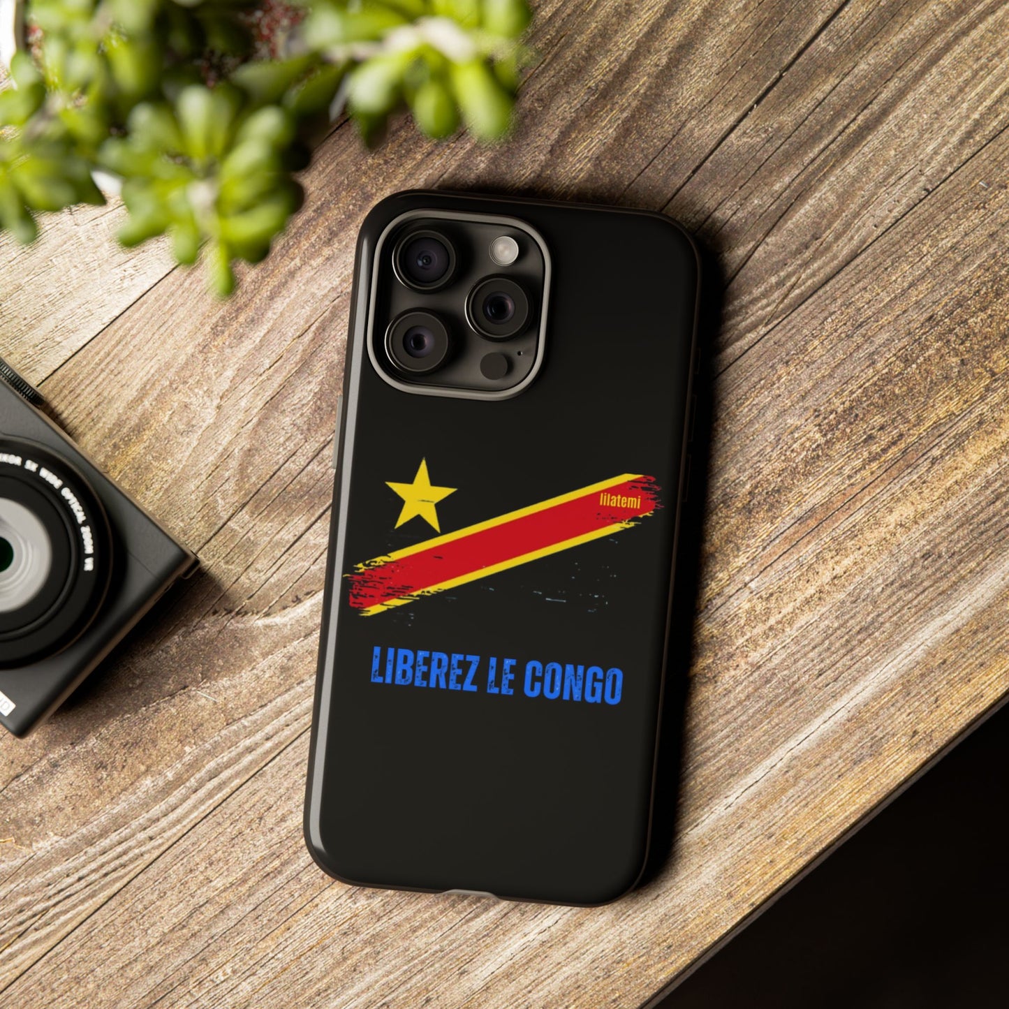 Coque de téléphone – Design "Libérer le Congo" (Compatible avec iPhone, Samsung, Google Pixel)