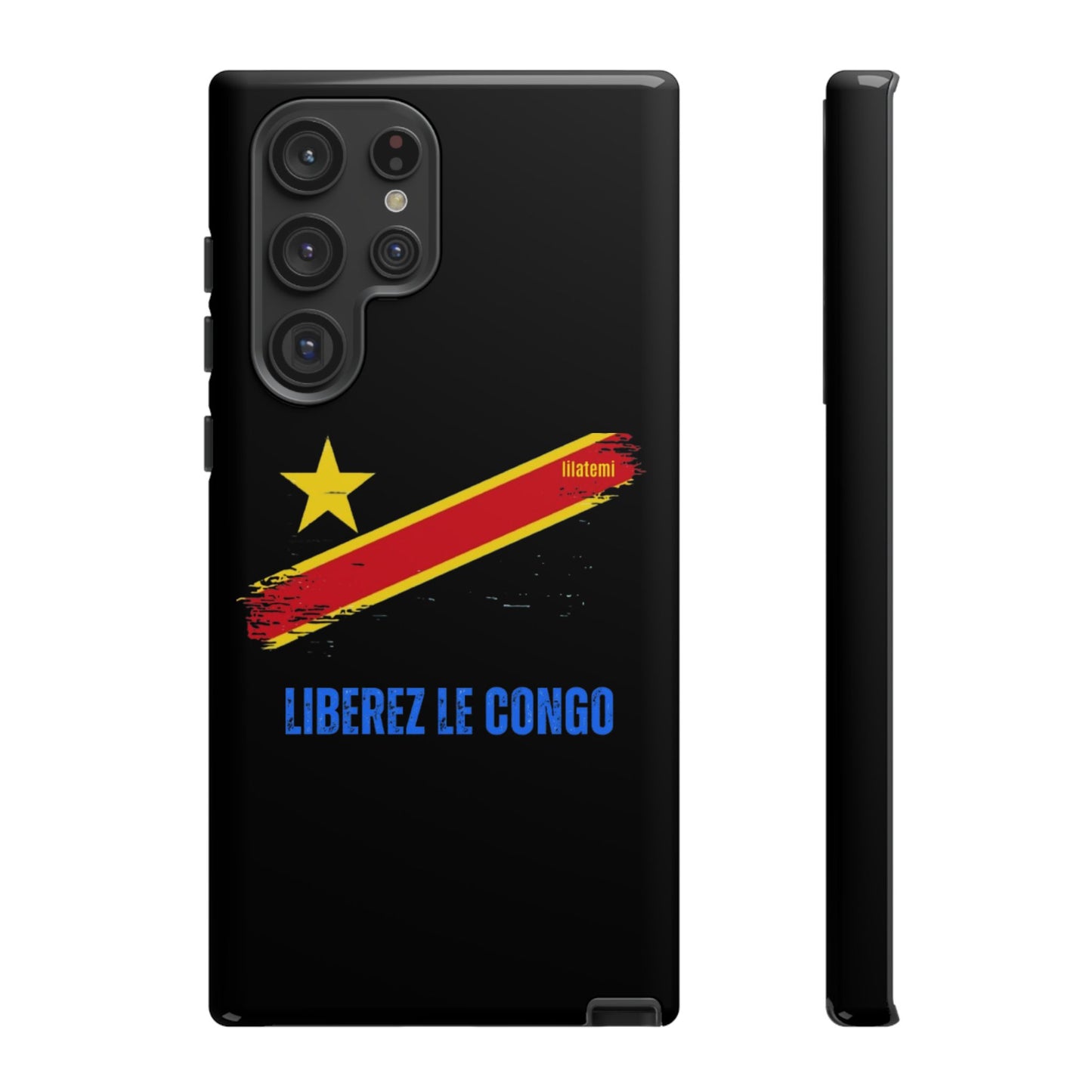 Coque de téléphone – Design "Libérer le Congo" (Compatible avec iPhone, Samsung, Google Pixel)