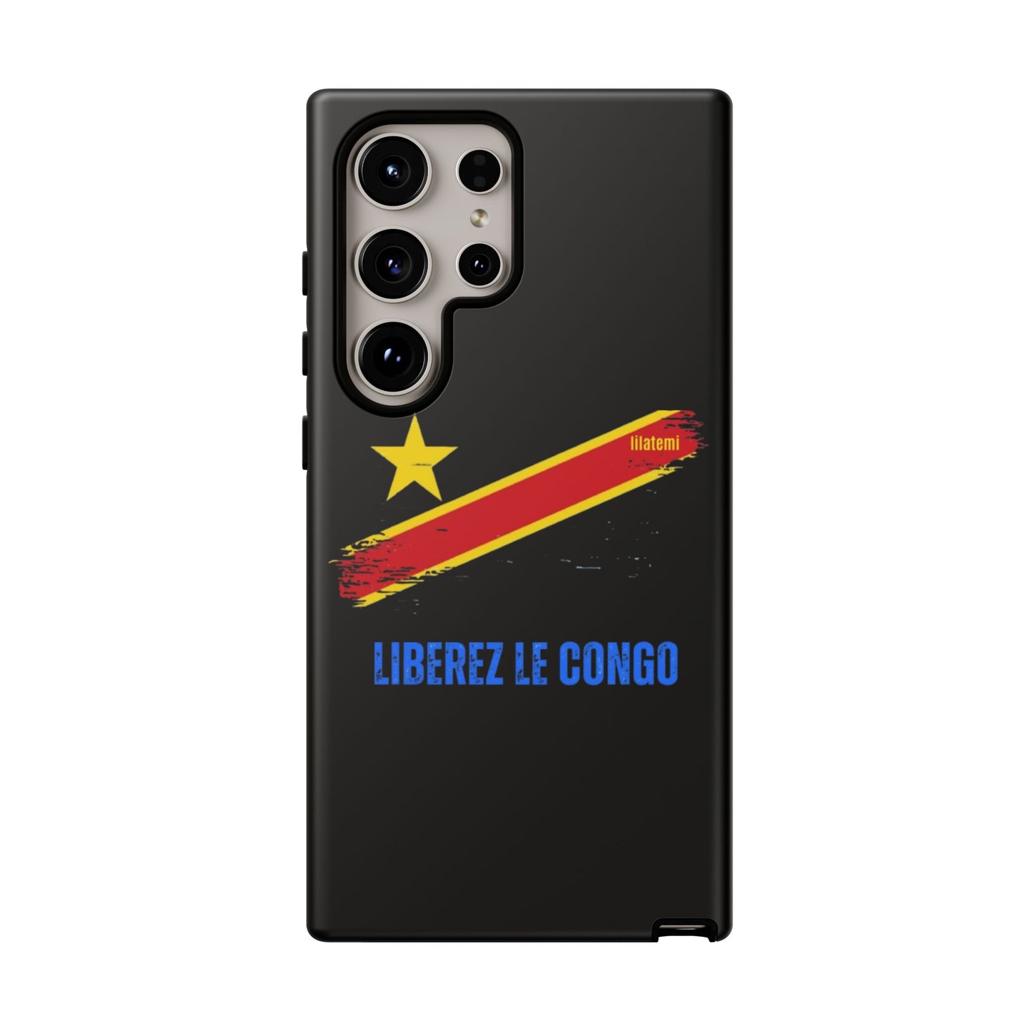 Coque de téléphone – Design "Libérer le Congo" (Compatible avec iPhone, Samsung, Google Pixel)