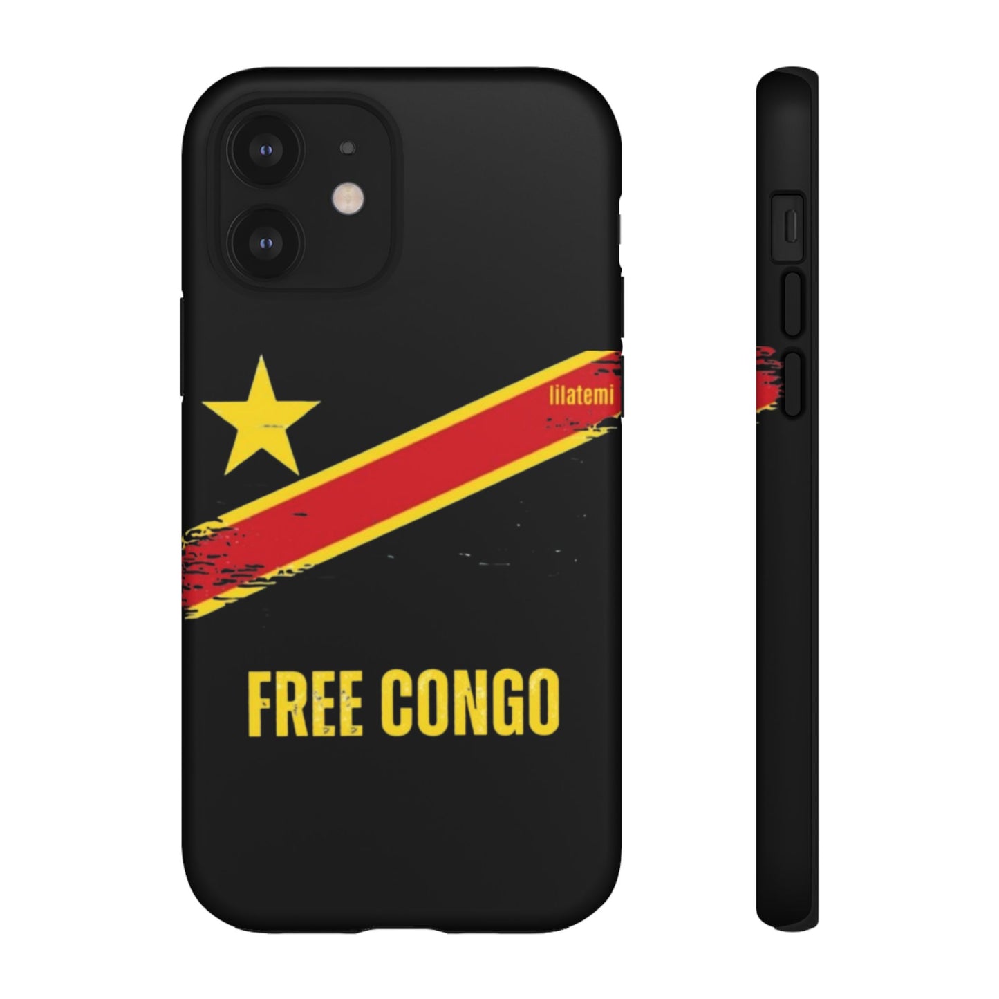 Coque de téléphone – Design "FREE CONGO" (Compatible avec iPhone, Samsung, Google Pixel)