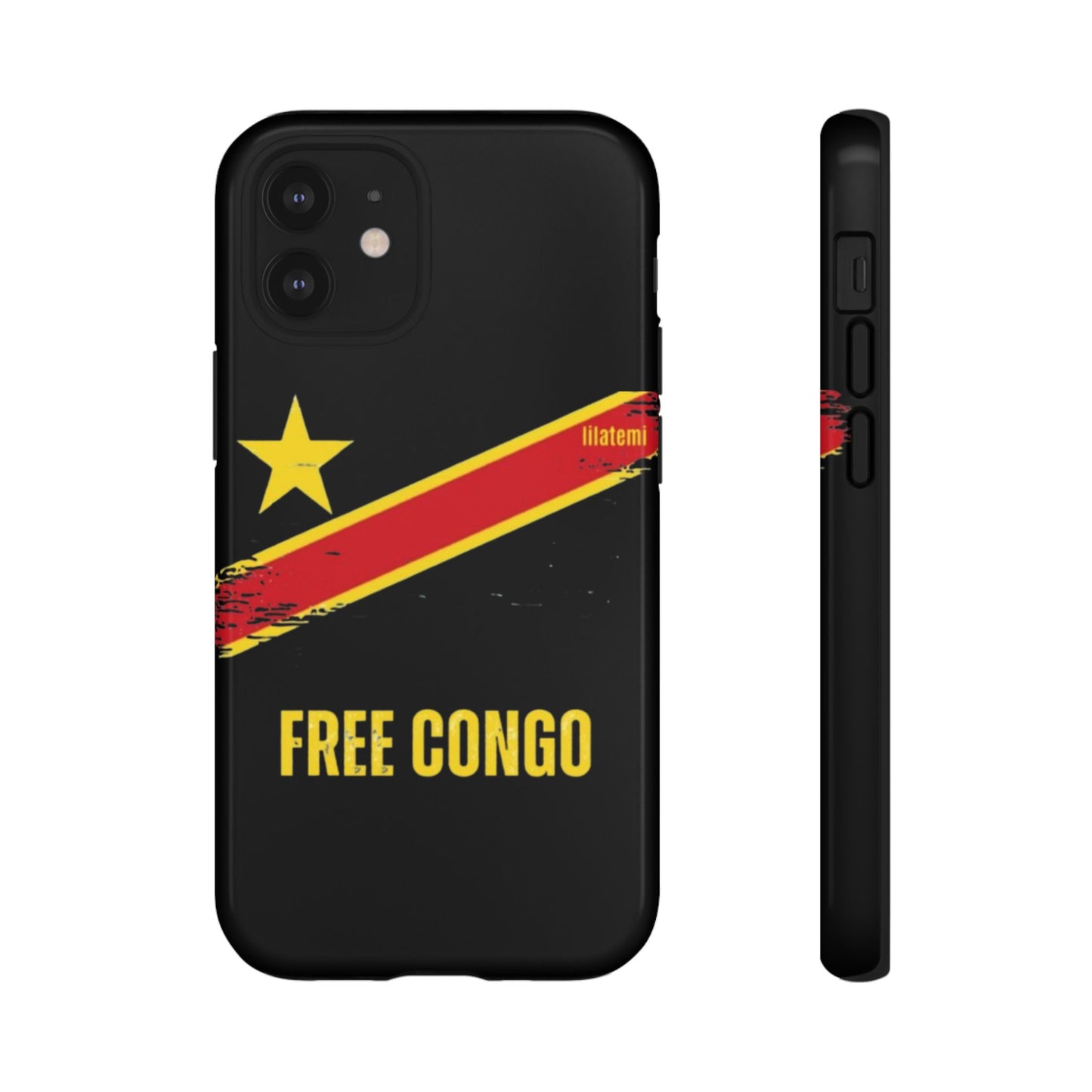 Coque de téléphone – Design "FREE CONGO" (Compatible avec iPhone, Samsung, Google Pixel)