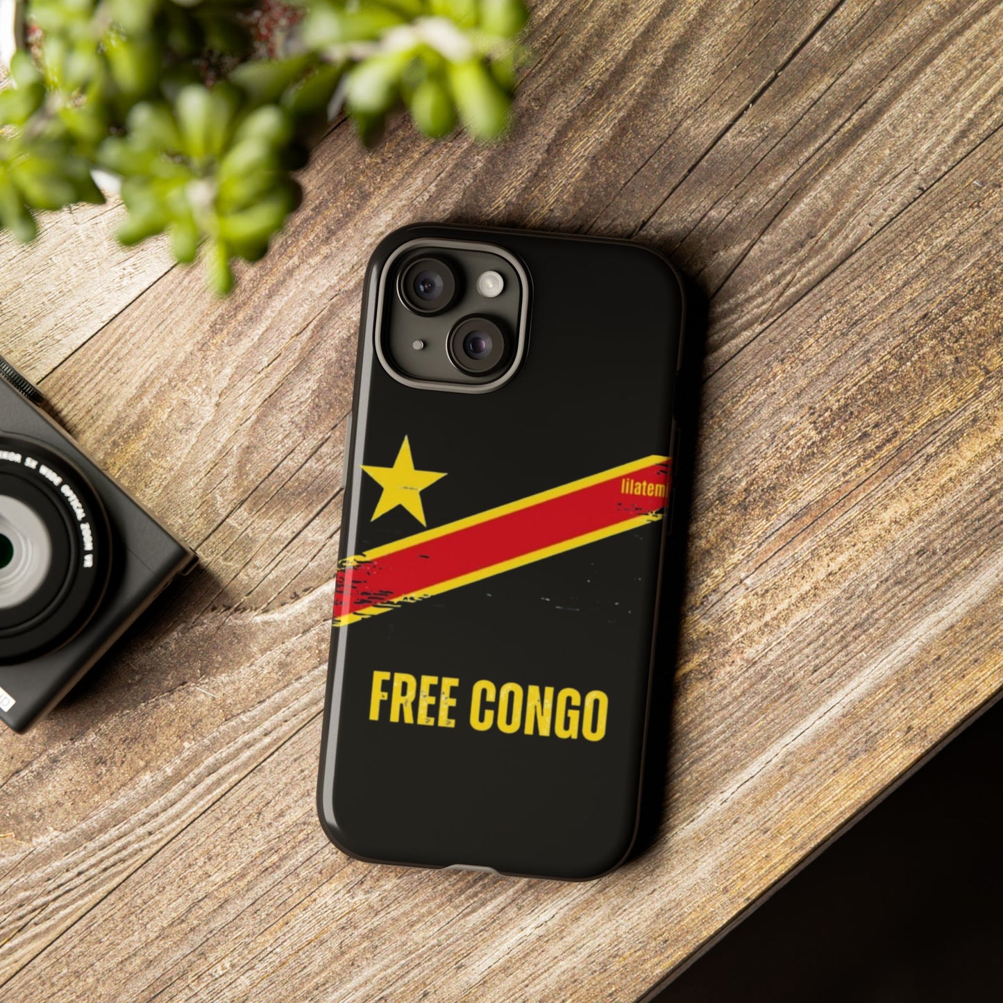Coque de téléphone – Design "FREE CONGO" (Compatible avec iPhone, Samsung, Google Pixel)