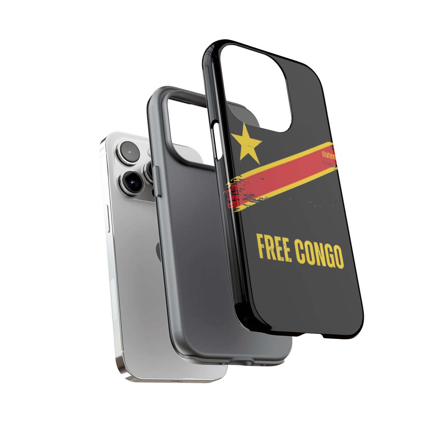 Coque de téléphone – Design "FREE CONGO" (Compatible avec iPhone, Samsung, Google Pixel)