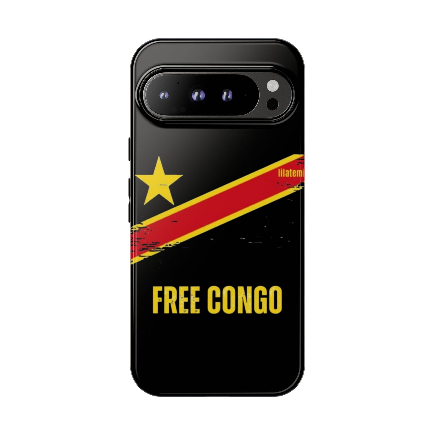 Coque de téléphone – Design "FREE CONGO" (Compatible avec iPhone, Samsung, Google Pixel)